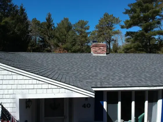 Roof replacement near a chimney