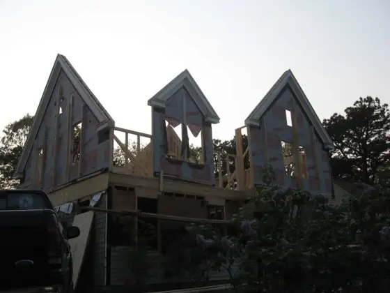 Custom framing under construction