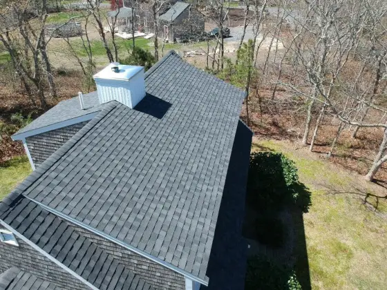 Roof detail on a multi-gable home