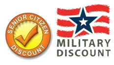 Senior citizen and military discounts